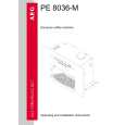 AEG PE8036-M Owners Manual AEG PE8036-M Owners Manual