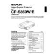 HITACHI CPS860WE Owners Manual HITACHI CPS860WE Owners Manual