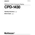 SONY CPD-1430 Owners Manual SONY CPD-1430 Owners Manual