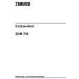 ZANUSSI ZHM728B Owners Manual ZANUSSI ZHM728B Owners Manual